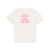 Verlan - Tee shirt Off White (Rose) Femme