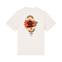 T-SHIRT OFF WHITE - DREAM,WORK,DO. V1