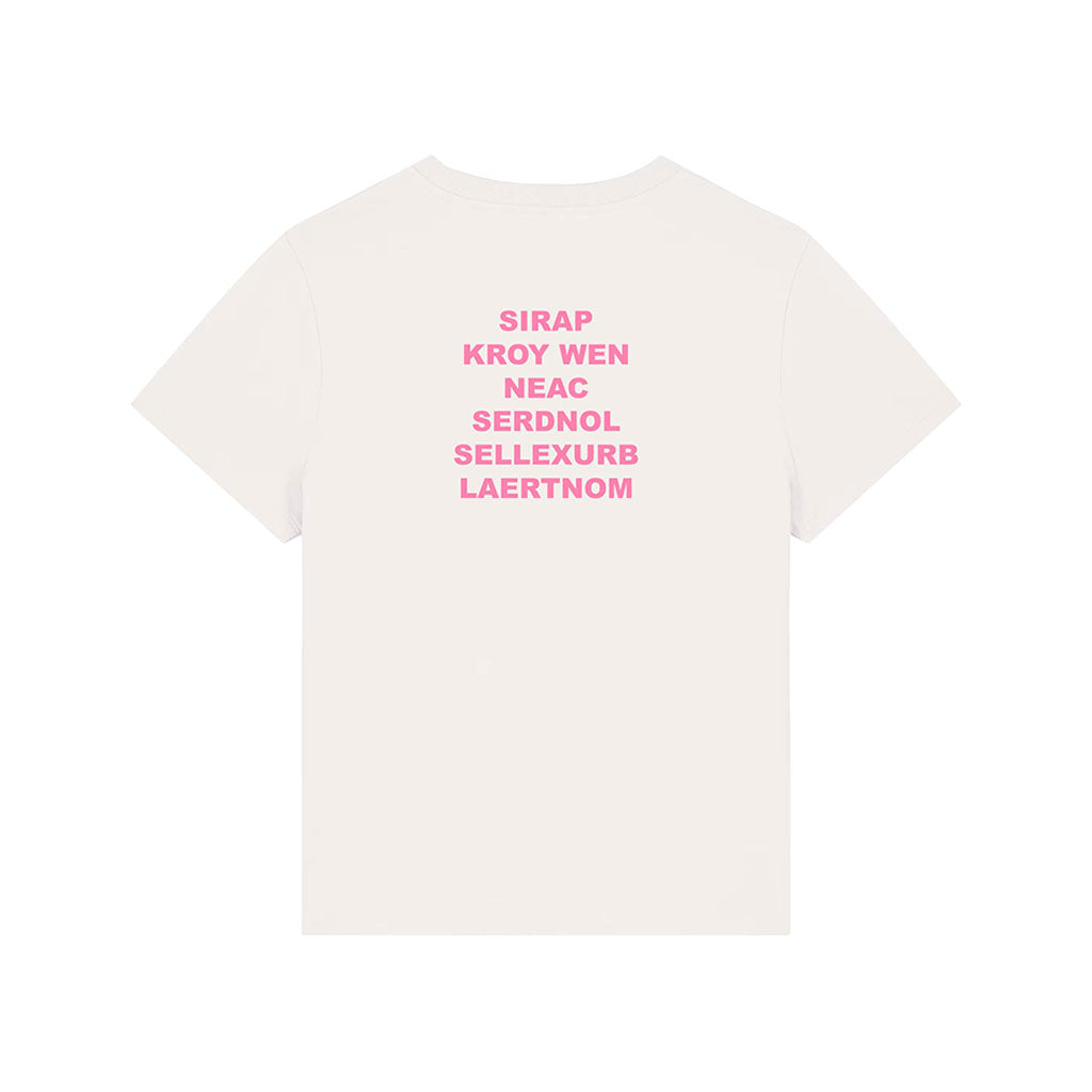 Verlan - Tee shirt Off White (Rose) Femme