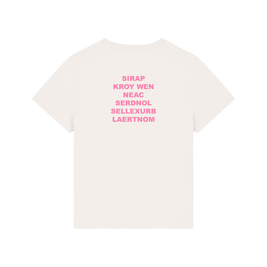 Verlan - Tee shirt Off White (Rose) Femme