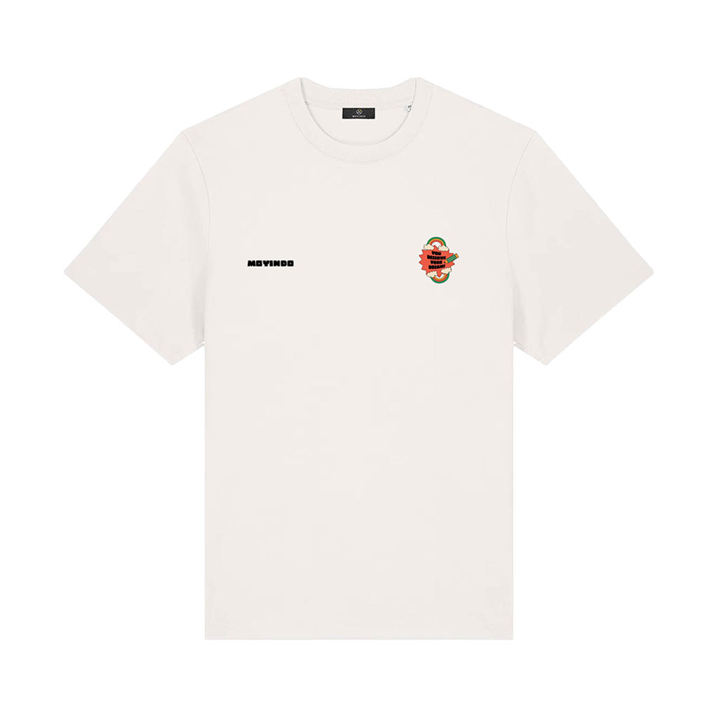 T-SHIRT OFF WHITE - DREAM,WORK,DO. V1
