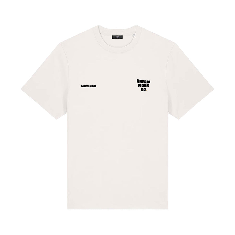 T-SHIRT OFF WHITE - DREAM,WORK,DO. V2